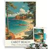 JIANGENNF Puzzle per adulti da 1000 pezzi, Cabot Beach, gioco interattivo, attività per famiglie, lista dei desideri con Babbo Natale 38x52cm