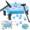 Puhzamey Gioco da tavolo con pinguino, salva il pinguino, rompighiaccio con martello, gioco di blocco di ghiaccio per bambini 3 anni e adulti, divertimento per la famiglia, 2-4 giocatori, blu e bianco
