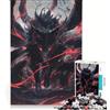 JIANGENNF Puzzle da 1000 pezzi per adulti, Kitsune Power nero, decorazione da parete, interazione genitore-figlio, ideale come regalo 38x26cm