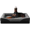 FURTIME - Letto Ortopedico per Cani di Grandi e Giganti Razze, Mousse a Cellule Aperte, Cuccia per Cane Rimovibile, Lavabile e Antiscivolo, Cuscino per Cane con Bordi Alti e Supporto Rinforzato
