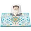 YOSEPATI Tappetino per Lettiera Gatto, 60 x 40 cm Tappeto Lettiera Gatti | Antiscivolo e Impermeabile, Trattiene il 100% della Sabbia, Grande e Facile da Pulire,Design Bohémien,Antiurina e Antiscivolo