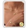 Kakonia Parure Gioielli Donna Ipoallergenico Perla Cuore Collana Bracciale Set Oro Argento Rosa Choker Collana Bracciale Delicato Sposa Damigella Accessori Regalo Set Gioielli Donna-G-B