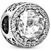PANDORA Timeless Ciondolo in argento astratto con zirconia cubica trasparente, Sparkling Fascino D'Argento