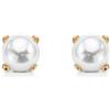 Monde Petit Mondepetit - Orecchini bambini Perla 3 mm Oro Giallo 18K - Scatola Regalo - Certificato di garanzia