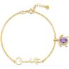 NICEDREAM Cavigliera personalizzata tartaruga per donna con nome e pietra di nascita - Tartaruga marina, regolabile, accessorio da spiaggia, regalo per vacanze estive per ragazza, donna, mamma, figlia