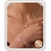 Kakonia Parure Gioielli Donna Ipoallergenico Set Collana e Bracciale | Oro Argento Choker Collana Bracciale, Set di Gioielli, Delicato Sposa Matrimonio Regalo Set Gioielli Donna