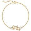Jenosy Bracciale da donna placcato oro 14 carati