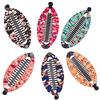 Fodattm, Set di 6 fermagli per capelli da donna a forma di pesce, in stile bohémien, in plastica con lati rivestiti in tessuto