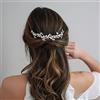 Qikuver Fascia Nuziale per Capelli con Perla e Cristallo, Copricapo Accessori per capelli da sposa per la sposa, Matrimonio, Decorazioni Nozze Accessori da Sposa
