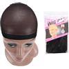 GMGQJST Testa Per Parrucca Top Stocking Wig Cap Hair Net For Weave 10pcs Hair Wig Nets Black Brown Stretch Mesh Wig Cap For Making Parrucche Size Free(Black)