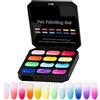 Generico Gel Painting | No Wash DIY Art Blending Palette,Nail Painting Gel - 12 Colors DIY For Lady Teen Girlfriend Mother Beginner Professional Salon Home Travel