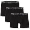 Calvin Klein Uomo Pantaloncini Boxer Confezione da 3 Boxer Brief Intimo, Nero (Black W/Black WB), S