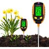 LWMTT 4 in 1 Misuratore di Terreno, Tester per Il Suolo con Luce, PH, Temperatura e umidità, Misuratore PH Terreno, Misuratore del Suolo per Piante/Fiore/Erba in Ambienti Interni o Esterni
