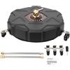 ECUTEE Idropulitrice per Superfici 330mm Idropulitrice Accessorio per Pulizia Superfici 2500 PSI per Pulizia Pavimenti con 3 Ruote e 2 Bacchette di Estensione, Pulitrice per Pavimenti Giardino