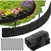 Gimars 5M Bordura per Giardino Prato in Plastica,Bordature di Plastica per Aiuole,Erba Vialetti,Montaggio Facile stabile e Flessibile,Bordi per Giardino Prati con Picchetti di Fissaggio (Neri)