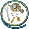 Lemag srl Lemag Regolatore Gas GPL 30 mbar Taratura Fissa - Kit Riduttore di Pressione Bassa Pressione per Bombola con Tubo Gas 2 m, 2 Fascette, Chiave Gas e Raccordo - Uso Domestico, Fornello, Barbecue
