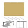 UUZEAI Vela Ombreggiante Impermeabile 0.6 x 1 m in PES 160 g/m² Tenda a Vela Parasole Rettangolare Protezione Raggi UV per Giardino Esterno Terrazza, Giallo