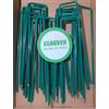 XgardeN Picchetti verdi per telo pacciamatura (100 pz) 150x30 mm Acciaio antiruggine EN 10204 3.1