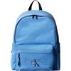 Calvin Klein Bambini Unisex Zaino Solid Monologo con Tasca Esterna, Blu (Provence), Taglia Unica