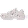 Armani Exchange A|X Women's Speed, Mesh And Gold Details, Sneaker, off White + Pale Gold, 39