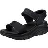 Skechers D'lux Walker Nuovo Blocco, Sandali Donna, Nero, 37 EU