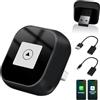 Nawchedo Adattatore 2 In 1 Wireless Carplay E Android Auto, Mini Carplay Aggiornato 2025, Converte Da Cablato A Wireless, Plug & Play, Connessione Automatica, Compatto, Per Iphone E Android (Nero Opaco)