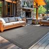 Carpetsale24 Tappeto da Esterno Impermeabile 300x400 (300x400 (280x370 cm)) Nero - Tappeto Resistente alle Intemperie e Lavabile in Lavatrice - Tappeto per Terrazza, Balcone, Campeggio, Giardino