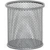 Q-Connect, Vaso matita rotonda, concezione de maille, colore argento