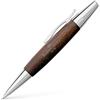 FABER-CASTELL - Penna a sfera e-motion Birnbaum marrone scuro, mina B | Corpo in legno di pero con mina nera ad alta capacità e dettagli metallici cromati