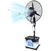Romyqpipy Ventilatore Nebulizzatore da Esterno per Raffreddamento con Serbatoio d'Acqua da 42L, Ventilatore Nebulizzatore su Piedistallo, 3 Velocità, per Uso Industriale, Commerciale e Residenziale