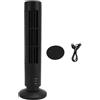 Fauitay Ventilatore da Tavolo Senza Lama Ventilatore a Torre USB Silenzioso Portatile con 2 velocità per L'ufficio della Camera da Letto di Casa (Nero)