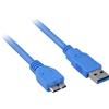 Sharkoon 4044951010929 Sharkoon Kabel USB 3.0 A-B Micro 3,0m blau