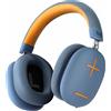 Tnb T'NB Bounce Max - Cuffie circumaurali wireless nuova versione, comode e spaziose, con connessione Bluetooth, suono stereo con microfono integrato, durata fino a 50 ore - Blu