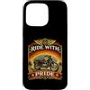 Road Spirit Collective Custodia per iPhone 15 Pro Max Motocicletta Ride With Pride Rainbow