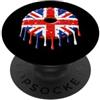 Paint Dripping Donut Lover Pop Art Herit Donut Donnut Bandiera britannica Union Jack UK Graffiti Drip PopSockets PopGrip Adesivo