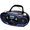 TREVI Stereo Portatile CMP 574 USB con Lettore CD Supporto MP3 e USB - Nero Blu