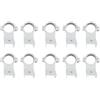Malloy 10pcs KU Morsetto A Testa Ad Alta Frequenza Staffa LNB per Piatti Satellitari da 20 mm Staffa di Plastica per più Piatti Dimensioni