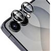 Locofun Pellicola Fotocamera per Samsung Galaxy Z Flip8, 9H Vetro Temperato Cover Anello Individuale in Metallo, HD Chiaro, 2 Set (Nero)