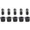 BildeeMait Kit di 10 paia di guide per griglia con presa a sfera per altoparlanti, clip per casse, clip di sicurezza in rete nera (A32)