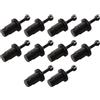 BildeeMait Kit di 10 paia di guide per griglia con presa a sfera per altoparlanti, clip per casse, clip di sicurezza in rete nera (B108)