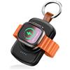 Mapille 1800mAh Caricatore Apple Watch Caricabatterie Wireless Portatile Power Bank compatibile con Apple Watch Serie 10/9/8/7/6/5/4/3/2/SE/Ultra/Ultra 2, Ricarica a Induzione Magnetica con Portachiavi