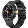 SUNDAREE Cinturino Compatibile con Samsung Galaxy Watch 8 Classic 46MM 44MM 40MM LTE,Uomo Donna Soffici Silicone Orologio Cinturini Ricambio Bracciale para SM-L500/SM-L330/SM-L320,Nero