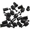 BildeeMait Kit di 10 paia di guide per griglia con presa a sfera per altoparlanti, clip per casse, clip di sicurezza in rete, colore nero (001E)