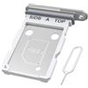 MMOBIEL Vassoio Porta Scheda Dual SIM Compatibile con Samsung Galaxy S26 - Sostituzione Supporto Scheda Doppia SIM - Incl. Estrattore e Anello di Gomma Impermeabile - Silver Shadow
