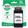 COLORETTO 350XL Cartuccia d'inchiostro per HP 350 XL Compatibile con Deskjet D4260 PhotoSmart D5300 C5550 C5280 C5200 C4585 C4580 C4480 C4400 C4380 C4280 C4272 Officejet J5780 J6410 Nero