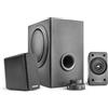 Wavemaster 66503 Mx3+ 2.1 Sistema di Altoparlanti (50 Watt) Utilizzo Casse Acustiche per Tv/Tablet/Smartphone/PC Color Nero