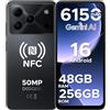DOOGEESmart Note 56 Plus Smartphone Android 16, 48GB+256GB/TF 2TB Cellulari, 50MP+8MP, 6150mAh Telefono Cellulare, 6.56 90Hz Octa-Core Telefoni, Fingerprint/Face ID/4G Dual SIM/Widevine L1/NFC