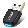 Truhuova Adattatore Bluetooth 6.0 USB per PC, Plug & Play, con Dual Mode BLE, USB Bluetooth Adattatore per mouse, tastiera, cuffie, controller, Windows 11/10/8.1