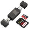 Gaef Lettore di schede SD per iPhone, 2 in 1, Lightning USB C Adattatore SD Card Reader per Micro SD/SD, Adattatore iPhone SD Card per iPhone 17 16 15 14 13 12, i Pad, MacBook, Galaxy S24/S23, Huawei