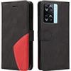XINNI Cover Protettiva per Oppo A57 4G 2022(Oppo A57S) Case | retrò Cellulare Custodia Libro Antiurto in Flip Pelle PU/TPU